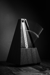 Metronome in black and white