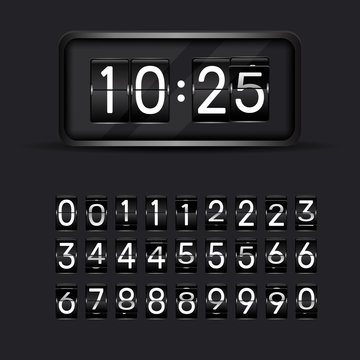 Flip clock numbers.