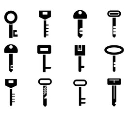 key icons vector illustration set