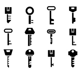 key icons vector illustration set