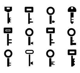 key icons vector illustration set