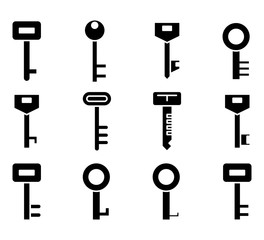 key icons vector illustration set