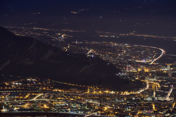 Grenoble at night