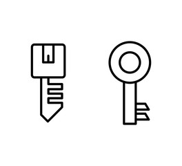 key icons line vector set
