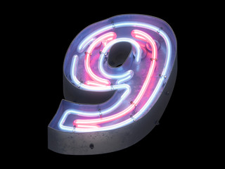 Fototapeta premium Night light alphabet