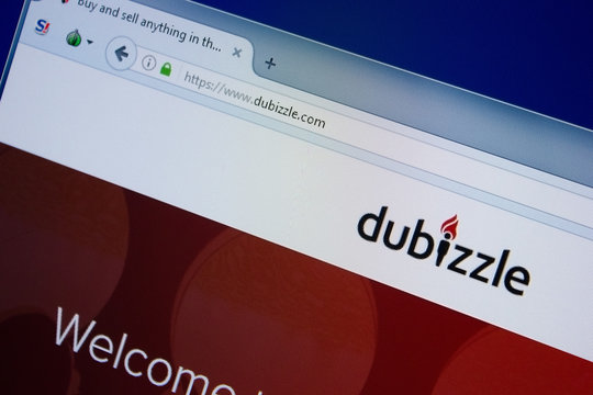 Ryazan, Russia - September 09, 2018: Homepage of Dubizzle website on the display of PC, url - Dubizzle.com