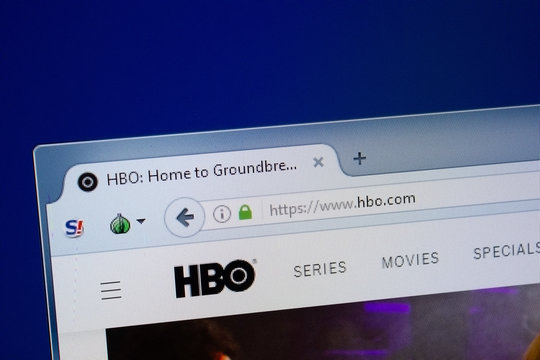 Ryazan, Russia - September 09, 2018: Homepage of Hbo website on the display of PC, url - Hbo.com
