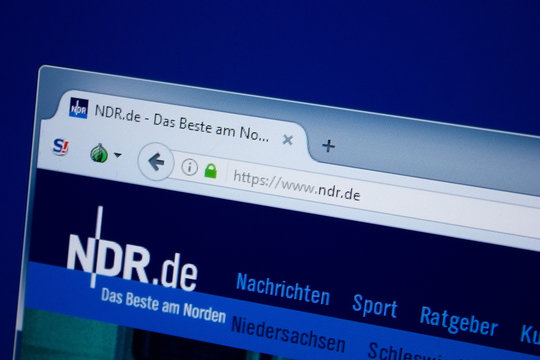 Ryazan, Russia - September 09, 2018: Homepage of Ndr website on the display of PC, url - Ndr.de