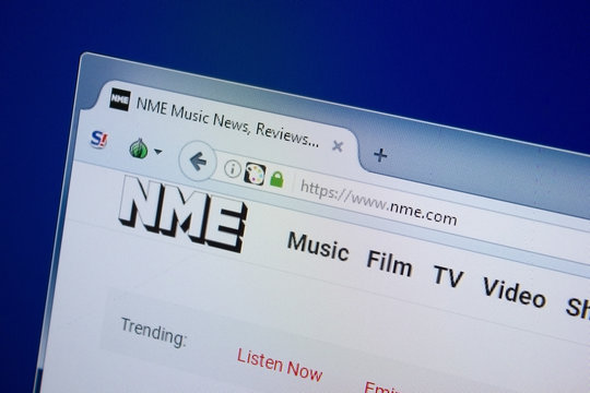 Ryazan, Russia - September 09, 2018: Homepage of Nme website on the display of PC, url - Nme.com