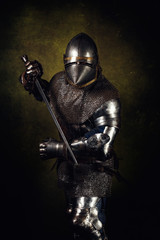 Portrait of a knight in armor