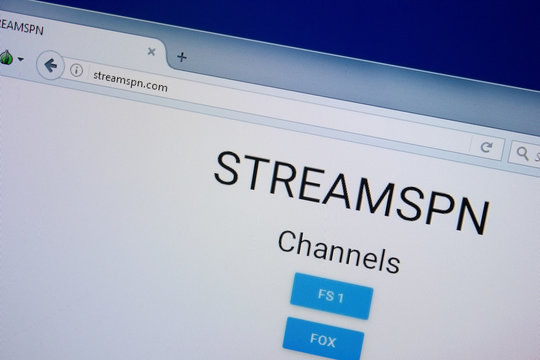 Ryazan, Russia - September 09, 2018: Homepage of Stream Spn website on the display of PC, url - StreamSpn.com