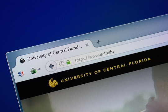 Ryazan, Russia - September 09, 2018: Homepage of Ucf website on the display of PC, url - Ucf.edu