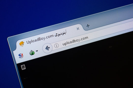 Ryazan, Russia - September 09, 2018: Homepage of Upload Boy website on the display of PC, url - UploadBoy.com