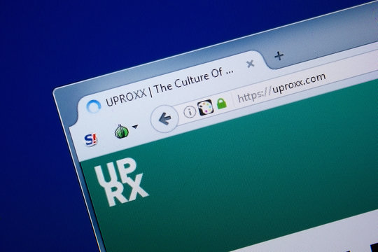 Ryazan, Russia - September 09, 2018: Homepage of Uproxx website on the display of PC, url - Uproxx.com