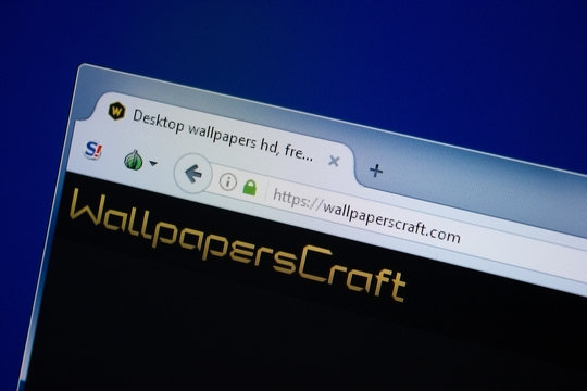 Ryazan, Russia - September 09, 2018: Homepage of Wallpapers Craft website on the display of PC, url - WallpapersCraft.com