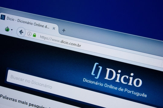 Ryazan, Russia - September 09, 2018: Homepage of Dicio website on the display of PC, url - Dicio.com.br