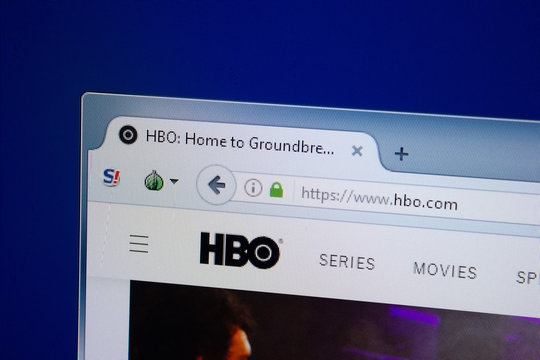 Ryazan, Russia - September 09, 2018: Homepage of Hbo website on the display of PC, url - Hbo.com