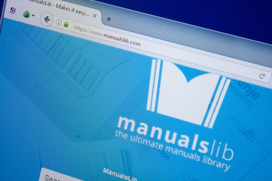 Ryazan, Russia - September 09, 2018: Homepage of Manuals Lib website on the display of PC, url - ManualsLib.com