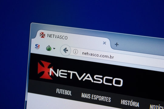 Ryazan, Russia - September 09, 2018: Homepage of Net Vasco website on the display of PC, url - NetVasco.com.br