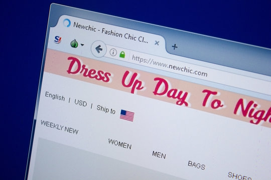 Ryazan, Russia - September 09, 2018: Homepage of New Chic website on the display of PC, url - NewChic.com