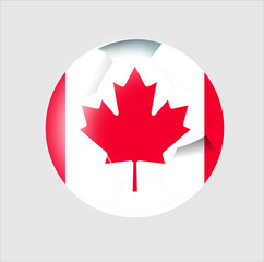 Obraz premium Canadian flag ball icon with a white background