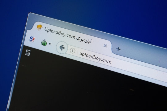 Ryazan, Russia - September 09, 2018: Homepage of Upload Boy website on the display of PC, url - UploadBoy.com