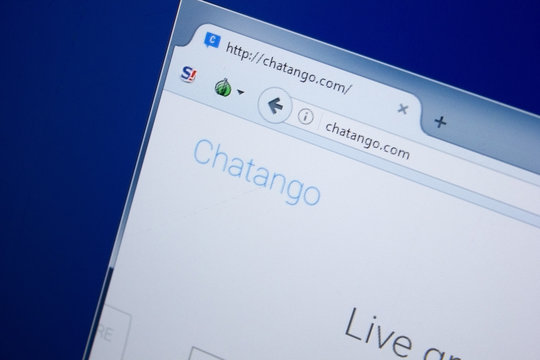 Ryazan, Russia - September 09, 2018: Homepage of Chatango website on the display of PC, url - Chatango.com