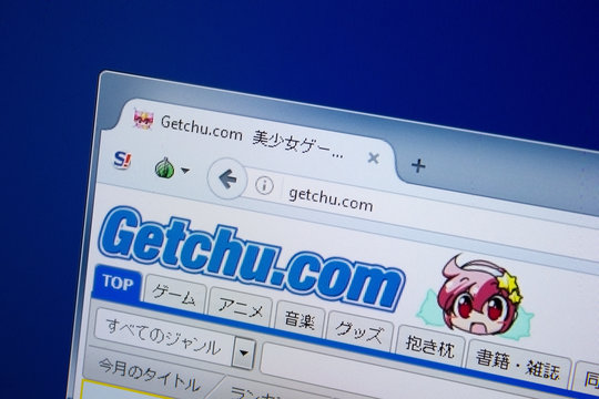 Ryazan, Russia - September 09, 2018: Homepage of Getchu website on the display of PC, url - Getchu.com