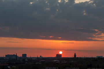 Naklejka premium sunrise over Copenhagen
