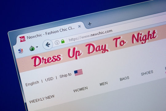 Ryazan, Russia - September 09, 2018: Homepage of New Chic website on the display of PC, url - NewChic.com
