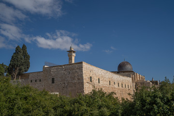 Fototapeta na wymiar Al-Aqsa Mosque in Jerusalem. Israel