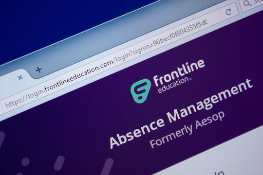 Ryazan, Russia - September 09, 2018: Homepage of Front Line Education website on the display of PC, url - FrontLineEducation.com