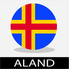  aland country flag symbol on a white background