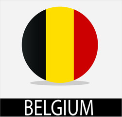 Fototapeta premium belgium country flag symbol with a white background