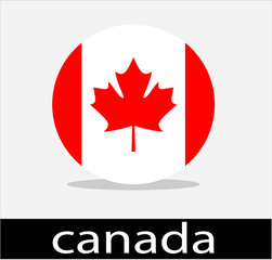 Canadian country flag icon with a white background