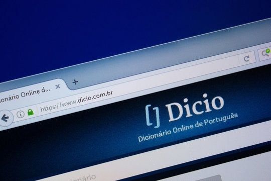Ryazan, Russia - September 09, 2018: Homepage of Dicio website on the display of PC, url - Dicio.com.br