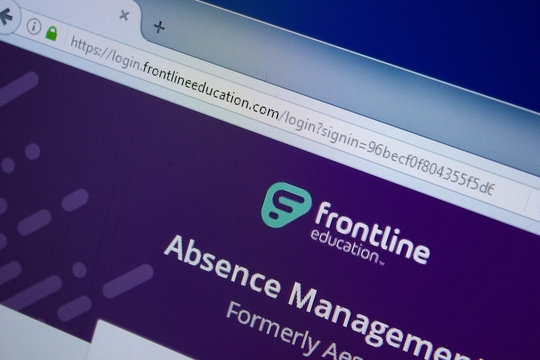 Ryazan, Russia - September 09, 2018: Homepage of Front Line Education website on the display of PC, url - FrontLineEducation.com