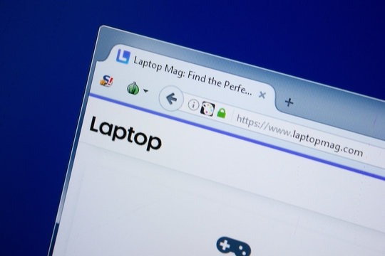Ryazan, Russia - September 09, 2018: Homepage of Laptop Mag website on the display of PC, url - LaptopMag.com