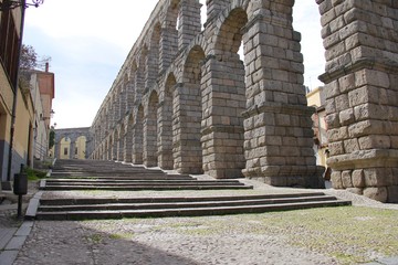 Roman Aqueducts in Segovia Spain