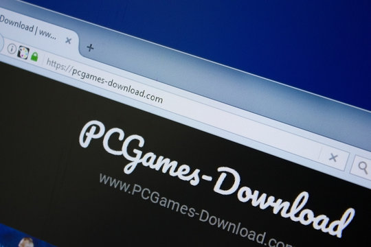 Ryazan, Russia - September 09, 2018: Homepage of Pc Games- Download website on the display of PC, url - PcGames-Download.com