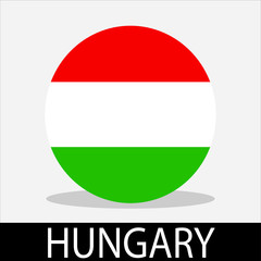  Hungarian flag icon with white background