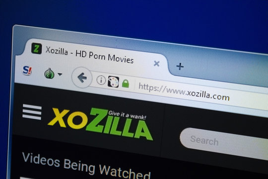 Ryazan, Russia - August 26, 2018: Homepage of Xo Zilla website on the display of PC. Url - XoZilla.com