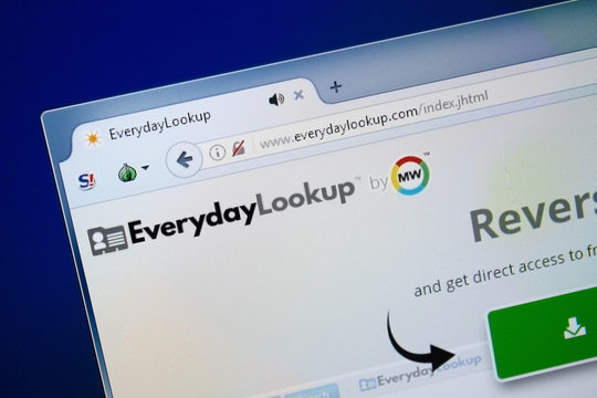 Ryazan, Russia - August 26, 2018: Homepage of Every Day Look Up website on the display of PC. Url - EveryDayLookUp.com