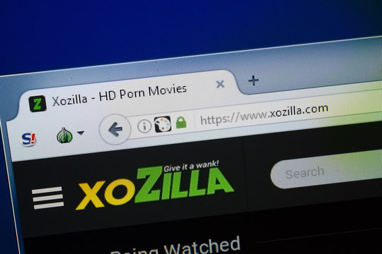 Ryazan, Russia - August 26, 2018: Homepage of Xo Zilla website on the display of PC. Url - XoZilla.com
