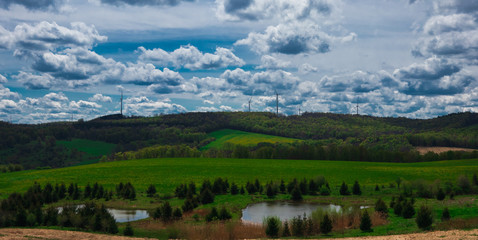 Fototapeta na wymiar Munnsville Wind Park from Upstate New York