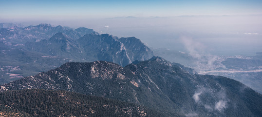 Panorama of the mountains.