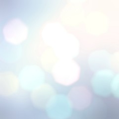 Obraz premium Bokeh blurred illustration. White grey blue gradient pattern. Lights abstract background. Bright defocus texture. 