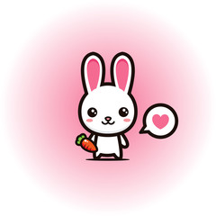 cute bunny vector design