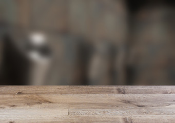Background with empty wooden table. Flooring