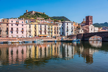 Village of Bosa in Sardinia